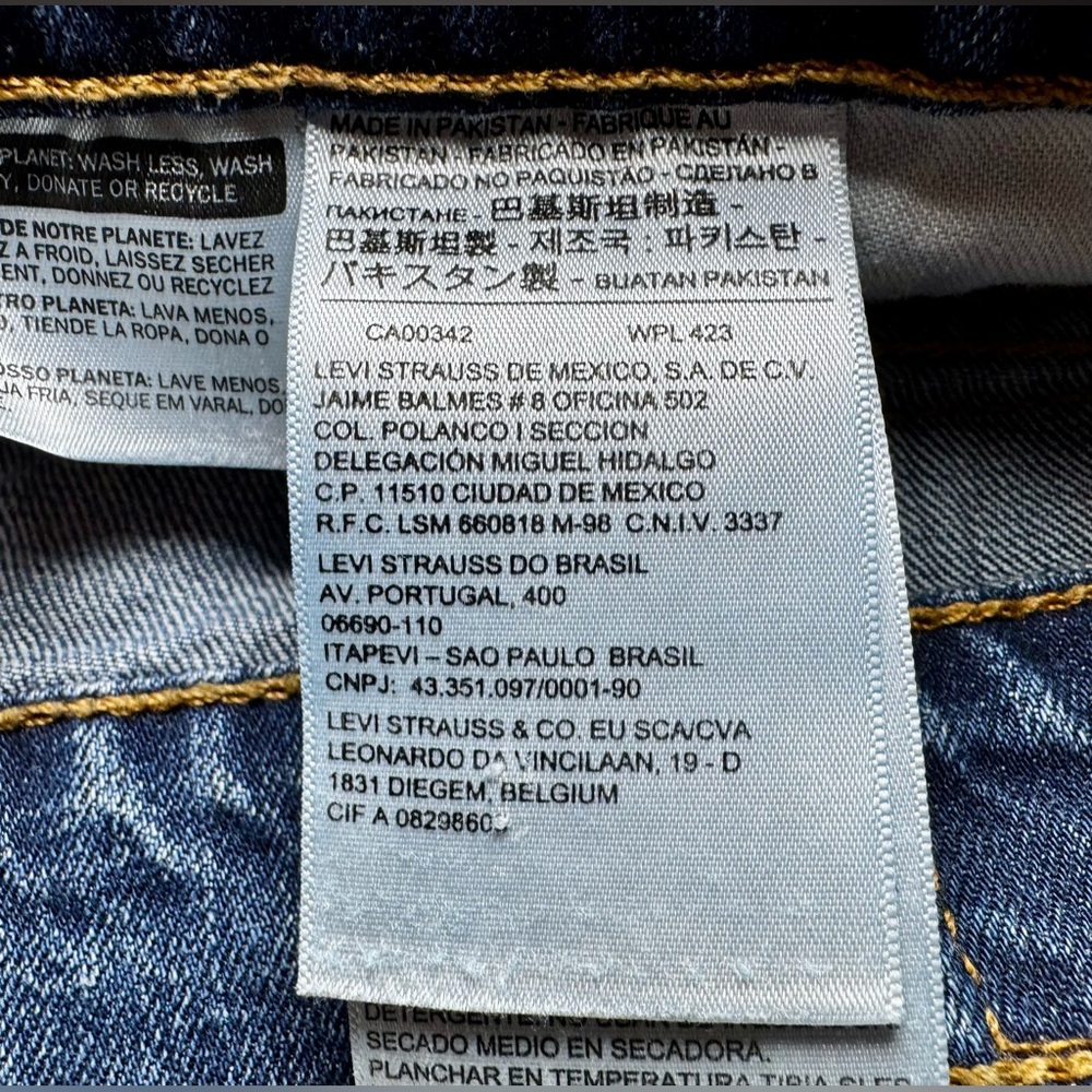 Men’s Levi’s 514 Dark Wash Jeans Straight Leg 38x30 #1552 - Picture 14 of 16